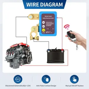 Heavy Duty 12V 240A Battery Cut Off Switch - Automatic Power Disconnect for Car Truck Marine Use