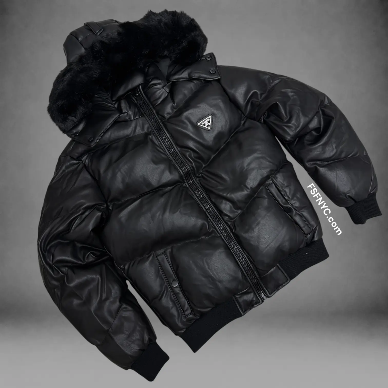 JC - PU Puffer Coat SYIP  - Black - 91878