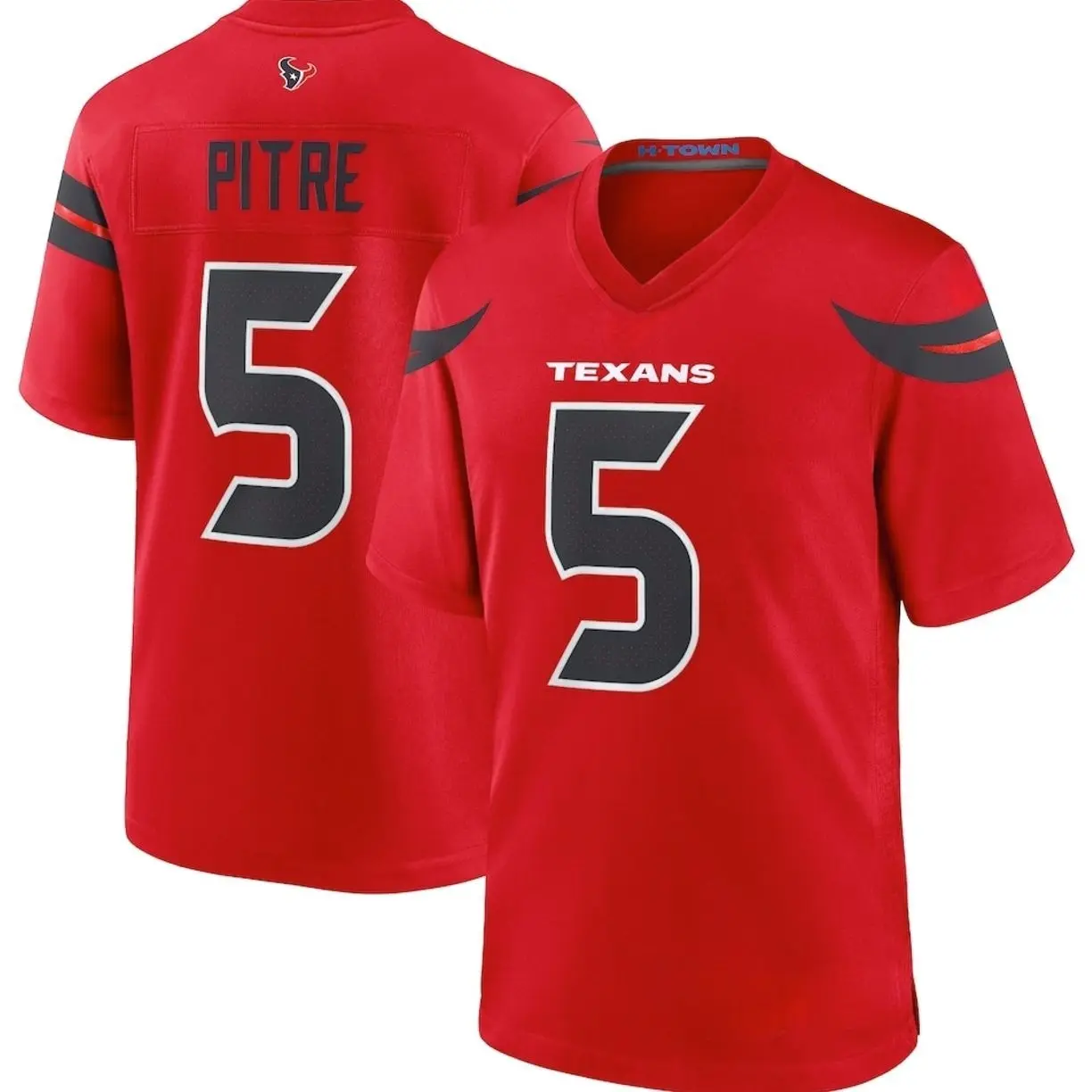 Unisex Football inspired by Pitre 5 Houston Alternate Game Jersey - Red