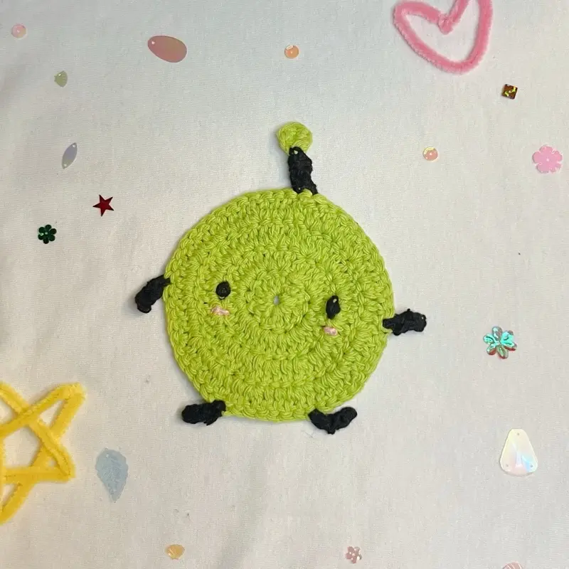 Junimo Friend from Stardew - Handmade Crochet Cotton Coaster