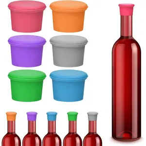 6 count Colorful  Stoppers,    Corks, Champagne Stoppers, Beverages  Bottle Caps,  Bottle Stoppers for Glass Bottles, Keep