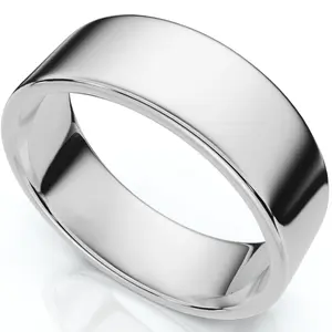 7mm Flat High Polished Wedding Band 950 Platinum 7mm Flat High Polished Wedding Band 950 Platinum