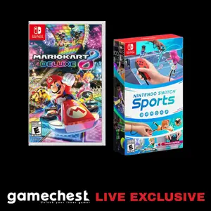 Mario Kart 8 Deluxe & Switch Sports Game Bundle - Nintendo Switch (Region Free)
