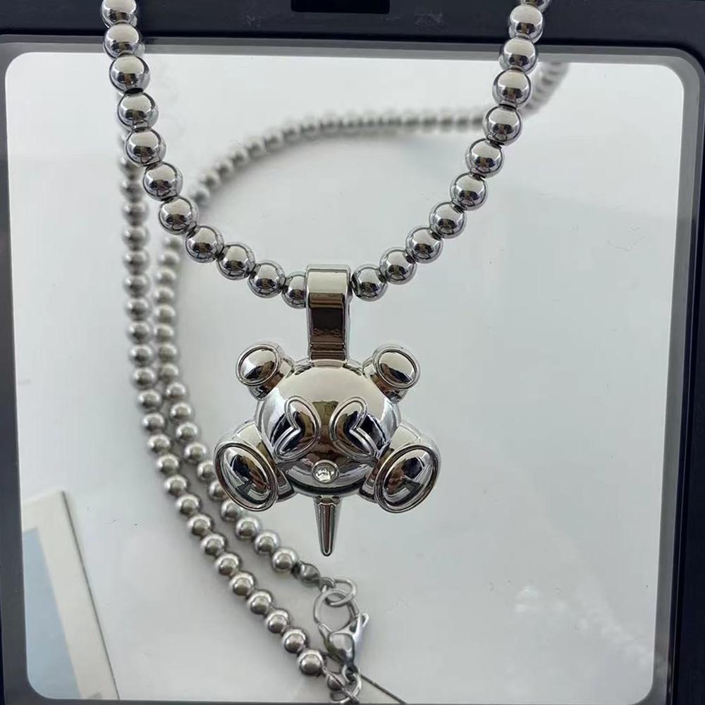 Quad Ball Pendant Hip Hop Style Stainless Steel Jewelry Men's and Women's Fashion Personality Necklace Collection Wholesale