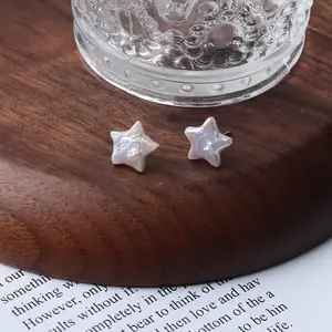 Cute dainty delicate girlish earring studs Belive in star studs