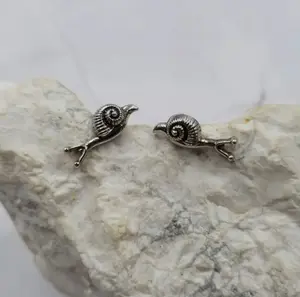Silver Tiny Snail Stud Earrings