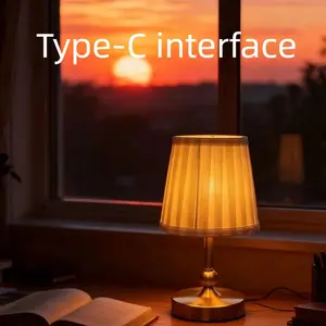 Nordic Retro Iron Table Lamp - 2700K Warm Light Dimmable USB Rechargeable | Perfect for Bedroom Living Room Study Desk Decorative Light Dimmable Desk Lights