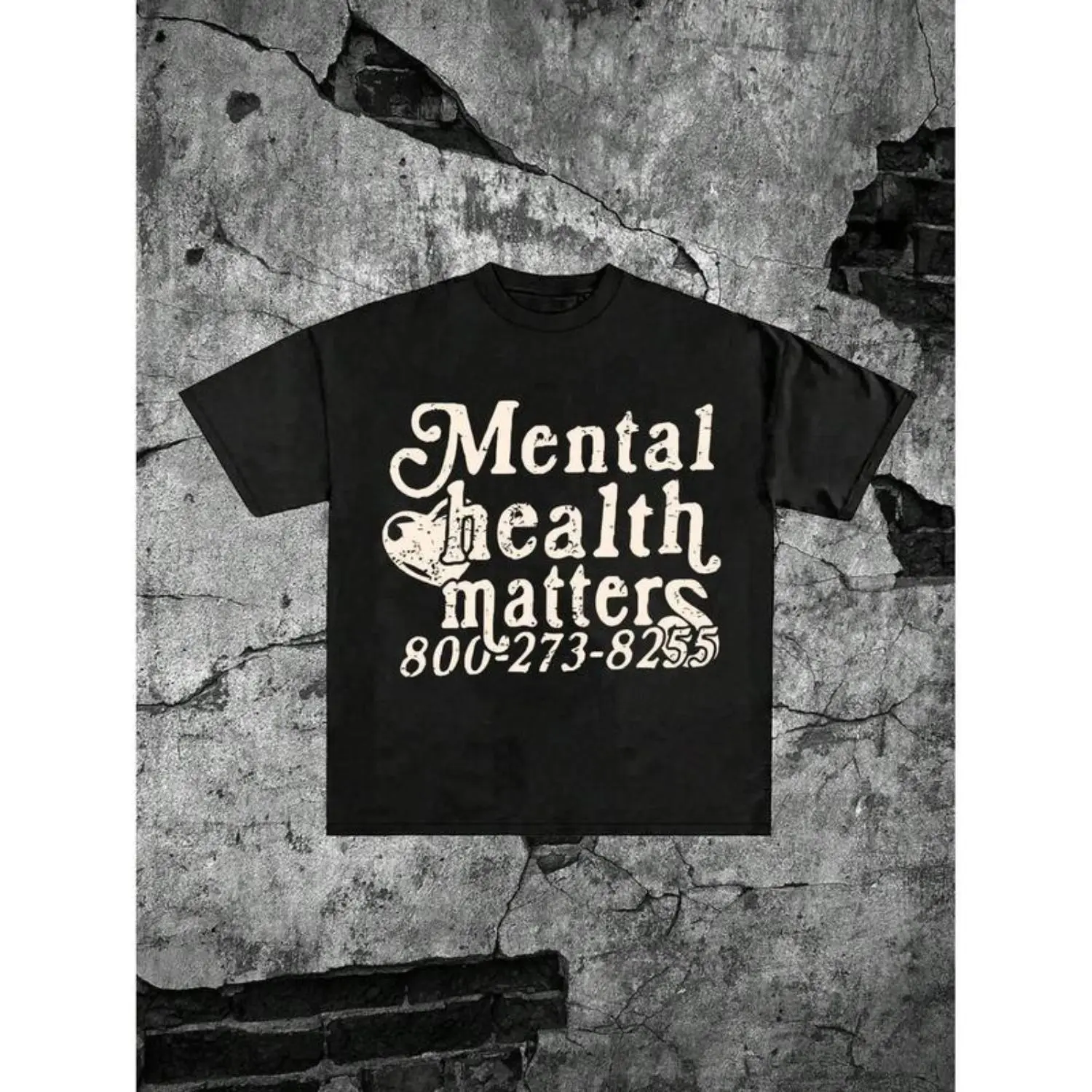 Unisex Mental Health Matters Short Sleeve T-Shirt, Positive Message Cotton Graphic Tee, Inspirational Quote Graphic Tee, Trendy T-Shirts, Casual Summer Streetwear Tee, Soft Cotton Graphic Tees, Relaxed Fit Style fits