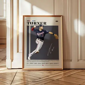 Trea Turner Poster, Baseball Art, Baseball Print, Sports Poster, Baseball Player Gift, Baseball Wall Art,Sports Poster