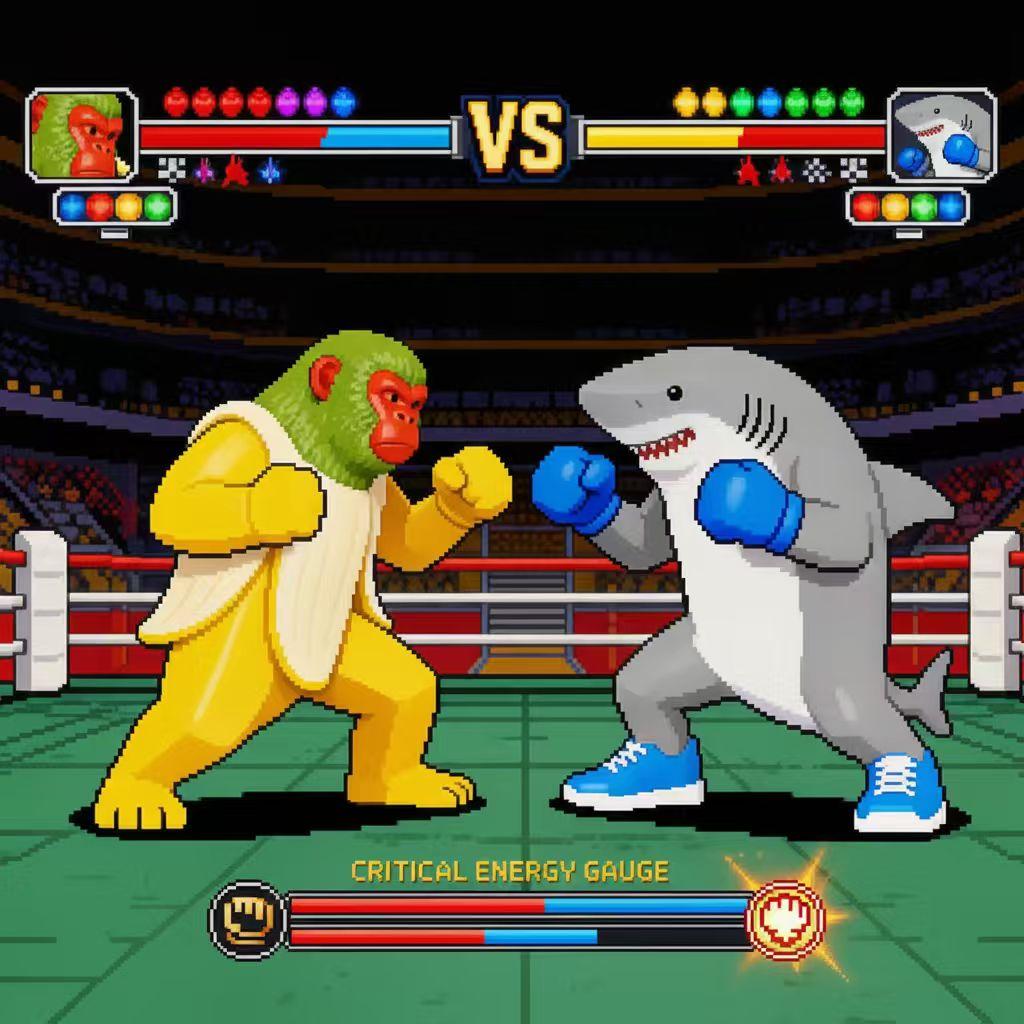 Banana Monkey vs Shark Party Board Game – Parent-Child Interactive Game, Decorative Toy