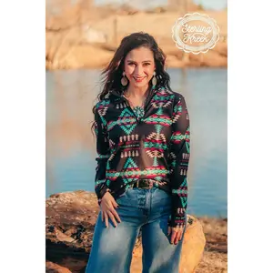 Sterling Kreek Cabin Fever Pullover – Women’s Cozy Western Aztec Quarter Zip