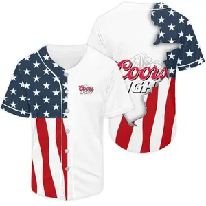 Coors USA Flag Sports Collectible Baseball Jersey