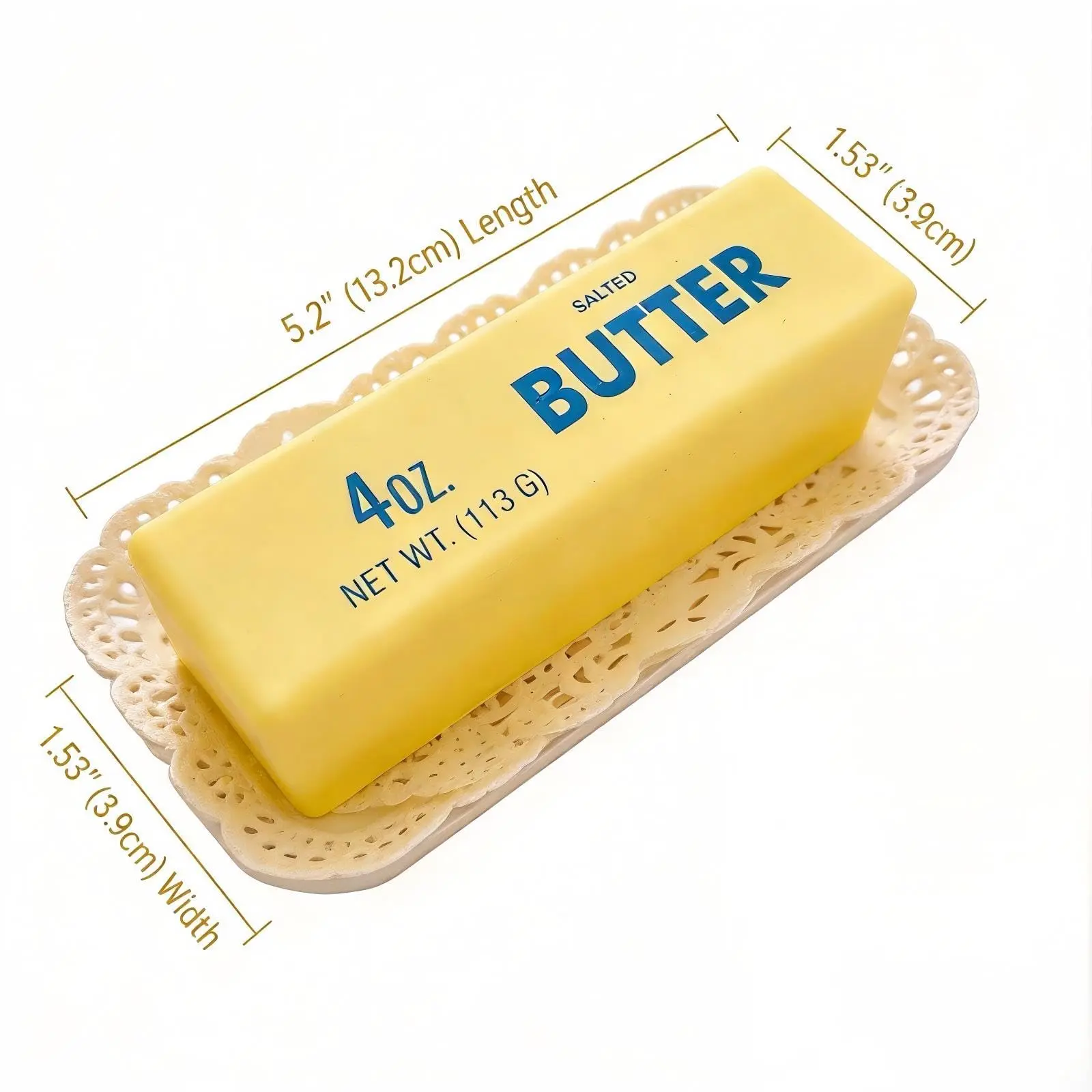fast rising squishy Slow Rising Butter Squishy, Food Stress Balls for Adulds Anxiety Relief Squishies Soft Fidgets for ADHD Gifts Office School(1 Pcs Butter Stick)
