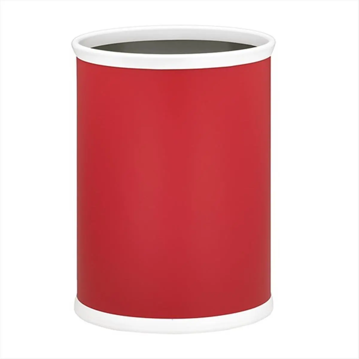 Kraftware 212 MAIN B.C. Red 13-Inch Oval Waste Basket - Trash Can Kitchen, Indoor/Outdoor Use, Great Entertaining Items, Fun Color Options, 15x12x8 In Dimensions
