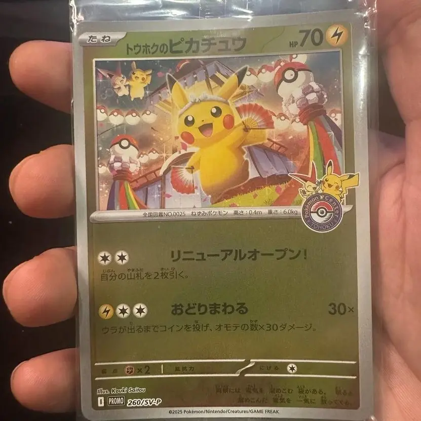 Tohoku's Pikachu SV-P-260/SV-P PROMO Pokemon TCG Japanese（Original Bag）