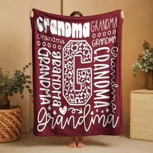 Grandma Blanket, Personalized Nana Gigi Mamaw Throw, Blanket For Grandma, Grandparents Christmas Gifts,  Gift For Grandma