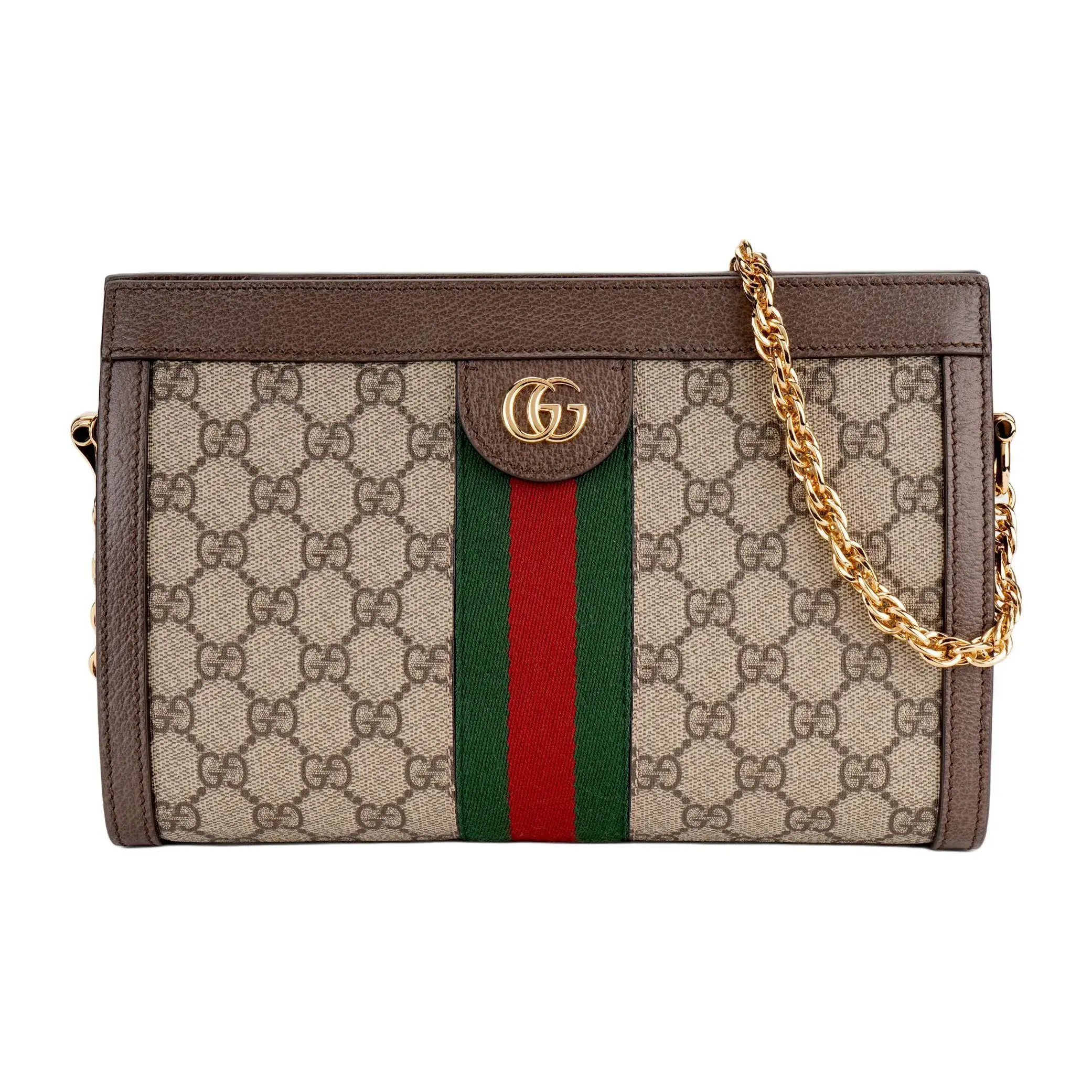 Pre-owned GUCCI canvas Shoulder Bags Ophidia GG Superme Chain Coated Small size