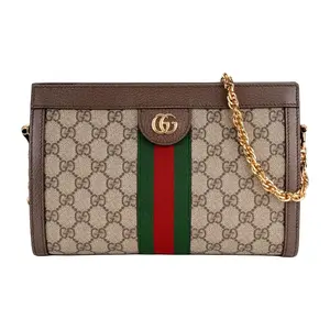 Pre-owned GUCCI canvas Shoulder Bags Ophidia shoulder bag beige