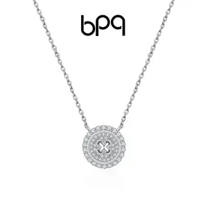 Bpq button pendant necklace S925 silver luxury fashion exquisite design Skin-friendly necklace