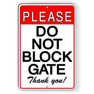 Aluminum Do Not Block Gate Warning Sign Yard Sign for Private Driveway Strictly No Parking Keep Clear Deterrent