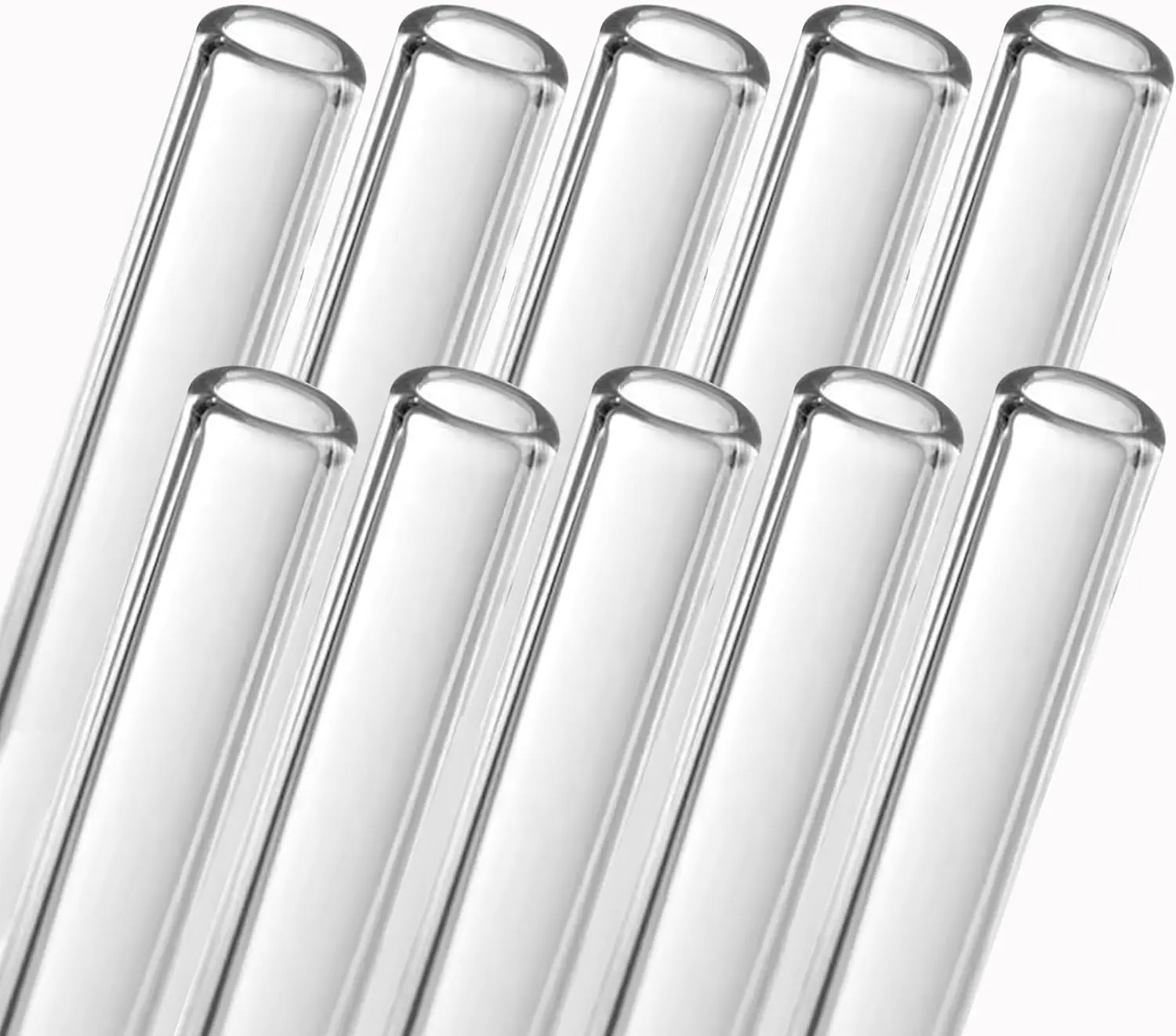 Glass Blowing Tubes, 10 count 4inch Long Clear Transparent OD 12mm ID 9mm 1.5mm Wall Thickness Borocilicate Glass Tubes for Cut Art DIY