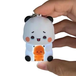 Bubu Dudu Can Say I Love You Voice Toys Keychain With 3 Voices Bag Accessories Couple Gifts With Night Light