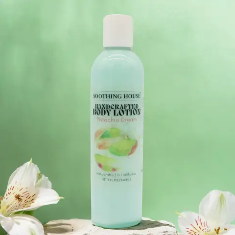 Handcrafted Scented Pistachio Dream Body Lotion - Sunflower-Infused Adults' Body Care Moisturizer, Repairing, Soothing, Moisturizing, Radiance-Boosting for Sensitive Skin, Travel-Friendly Daily Moisture Support