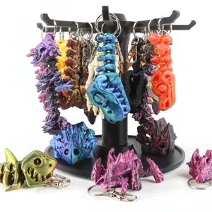 PowerTRC 3D Printed Mixed Keychains with Stand, Mixed Styles/Color(24 PCS/Random Style)
