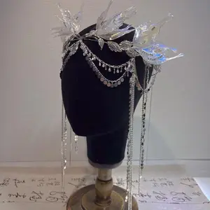 New Hair Crown for Women Mermaid Fringe Hair Accessory Headwear