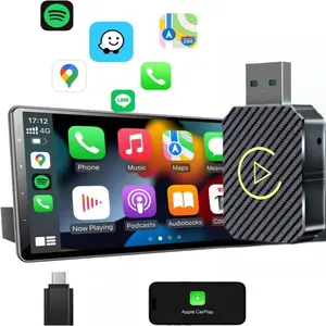 2 in 1 Wireless Apple CarPlay Adapter, Converts Wired to Wireless for Factory Wired CarPlay Cars from 2016+