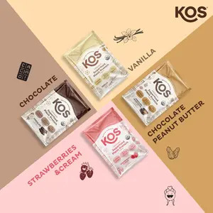 KOS Organic Superfood Plant Protein Powder, Vanilla Flavor — 20g Protein, 12 Vitamins & Minerals, No Erythritol, USDA Certified — Meal Replacement for Women and Men