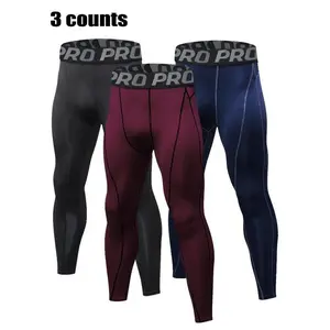 Men’s thermal compression leggings — casual, comfortable, breathable, high stretch, moisture-wicking elastic waistband warm pants for fall and winter, activewear