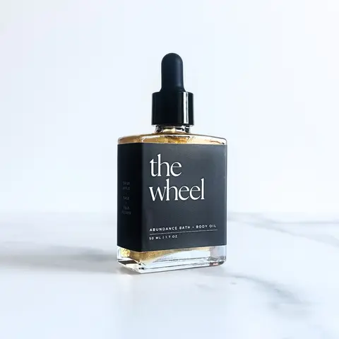 The Wheel | Abundance Ritual Bath + Body Oil  | Shimmer Oil | Crisp Apple + Sage + Pear Flower + Cedarwood
