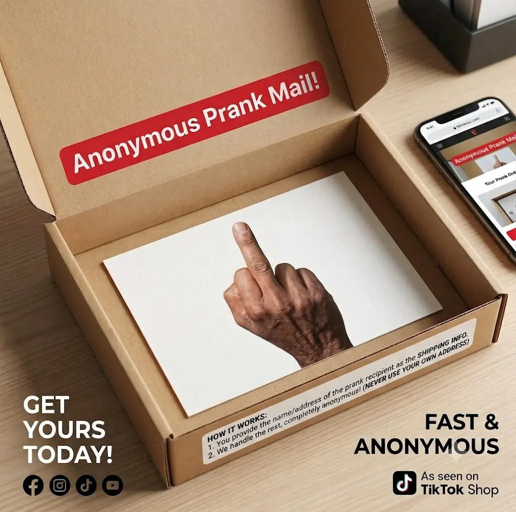 Kbeezy Inc Novelty Gag Toy Prank Mail Box with Middle Finger, Suitable for 12 Years Above