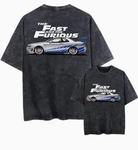Vintage Black T-Shirt for Both Men And Women, Featuring a Graphic Design Inspired by The Fast And The Furious. Made from 100%, This Short-Sleeve Tee Is Perfect for Hot Summer Days