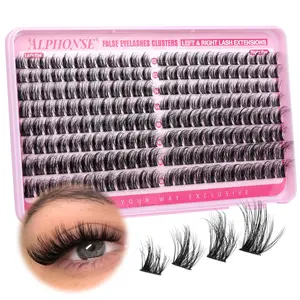 Fluffy Lash Clusters Left&Right Cluster Eyelashes Extensions 12-18mm DIY Individual Lashes Extension 192pcs Wispy Cat Eye Lashes Clusters by ALPHONSE