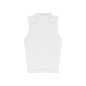 WOMENS MOCK NECK RIB TANK