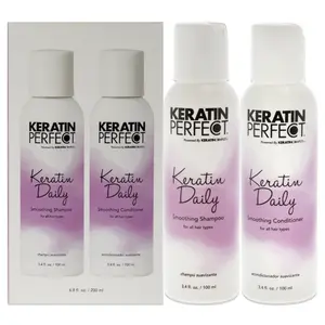 Keratin Daily Duo by Keratin Perfect for Unisex - 2 x 3.4 oz Shampoo, Conditioner