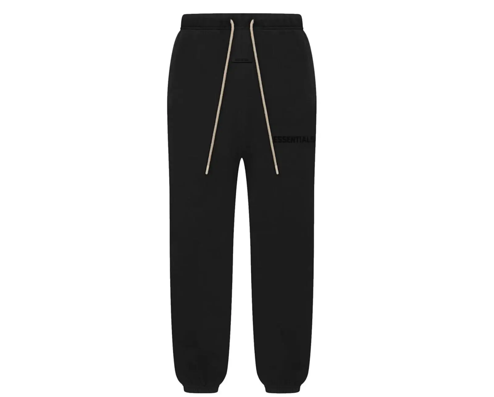 Essentials Black Fleece Sweatpants - Heavyweight Casual Lounge Drawstring Joggers Unisex