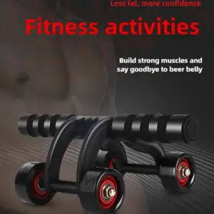 Multifunctional Ab Wheel, 4-Wheel Ab Roller, Abdominal Muscle Trainer, Core Workout Equipment, Home Gym Fitness Tool