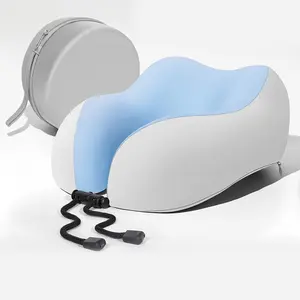 Travel Ice Silk U-Shape Neck Pillow, Adjustable and Portable Plane Neck Support, Collapsible Cervical Pillow for Comfortable Travel, Travel Neck Cushion
