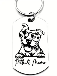 Exclusive Pug! Stylish stainless steel keychain with glasses, perfect gift for dog lovers and pet companions