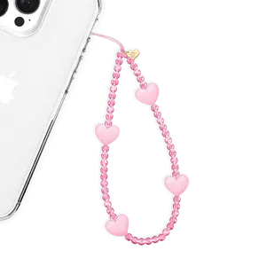Velvet Caviar Pink Heart Phone Charm - Premium Handmade Accessory for Phones - Bold, Stylish, Durable, Perfect Gift