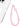 Velvet Caviar Pink Heart Handmade Charm Cellphone Strap - Premium Personalized Mobile Accessory with Loop Attach, Durable for Daily Use, Bold Stylish Cute Phone Accessory, Gift-Ready Cute Item for Birthdays Any Occasion