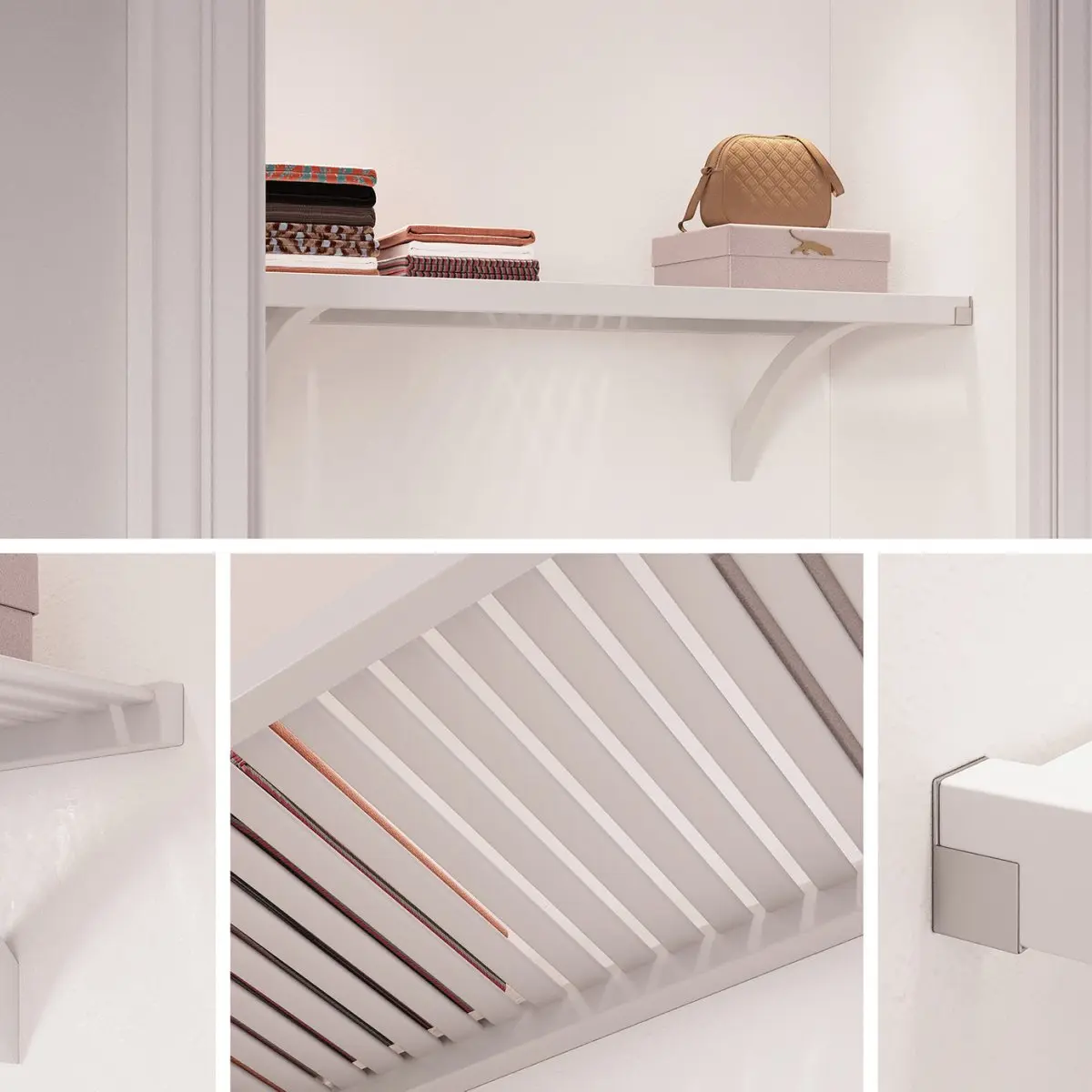 4 ft. Solid Wood Closet Shelving Kit
