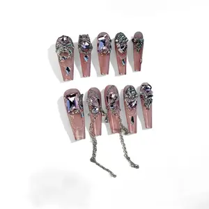 Voileedenails FJ07-Press On Nails - Long or Short Nails Available in Various Colors and Styles