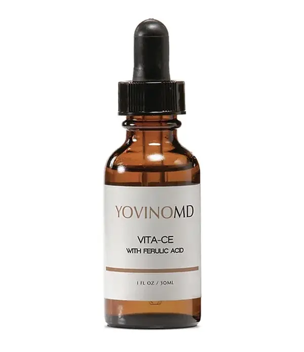 YovinoMD Beauty Vita-CE with Ferulic Acid. Our highly potent Vitamin C & E anti-aging serum combats and reverses the signs of aging by increasing collagen production, providing antioxidant protection, and addressing hyperpigmentation.