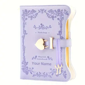 A5 Love Lock Notebook Diary with Premium Thick Paper, 180 Sheets 360 Pages Exquisite Journal Notebook, Portable Hardcover Notepad, Ideal for Office School Daily Writing & Holiday Gifts