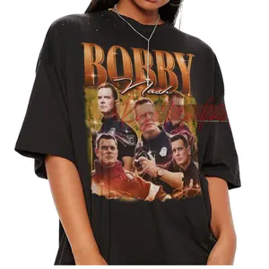 Bobby Nash 9-1-1 TV Show T-shirt, Vintage Firefighter TV Show Merch 9-1-1 Cast Sweatshirt, Heavy Unisex Cotton, Gift Fans Movie Crewneck Fabric Man
