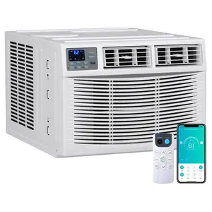 12000 BTU Window Air Conditioner with Heat, 5-in-1 Smart AC Heater Combo, WiFi & Voice Control（Alexa/Google）, Dehumidifier & Fan, 24H Timer & Remote, Cools & Heats Rooms up to 550 Sq Ft